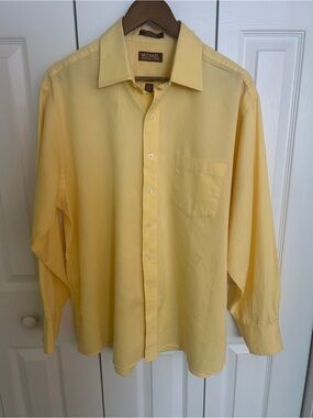 Michael Kors Men’s Yellow Dress Shirt Size XL